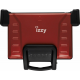 Τοστιέρα Γκριλιέρα Izzy Family Grill Ceramic με Αποσπώμενες Κεραμικές Πλάκες 2100W Κόκκινη